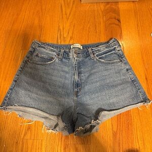 Abercrombie & Fitch Medium Blue Denim Cutoff Shorts
